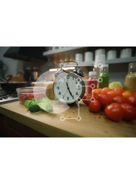 Σετ των 2 Intra Συλλεκτικό Ξύλινο Παζλ Plywood  4mm - Πάγκος κουζίνας με λαχανικά και είδη μαγειρικής Σε Ξύλινο Κουτί - Διαστάσεις: 10x10 cm – 25 κομμάτια