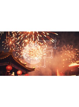 Intra Συλλεκτικό Ξύλινο Παζλ Plywood  4mm - Ζωντανή επίδειξη πυροτεχνημάτων στη γιορτή της πόλης Σε Ξύλινο Κουτί - Διαστάσεις Puzzle: 10x10 cm – 25 κομμάτια