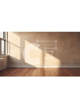 Intra Συλλεκτικό Ξύλινο Παζλ Plywood  4mm - Άδειο δωμάτιο με ξύλινα δάπεδα και θέα στο δρόμο Σε Ξύλινο Κουτί - Διαστάσεις Puzzle: 10x10 cm – 25 κομμάτια