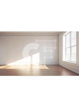 Intra Συλλεκτικό Ξύλινο Παζλ Plywood  4mm - Κενό δωμάτιο με λευκό τοίχο και ξύλινο πάτωμα Σε Ξύλινο Κουτί - Διαστάσεις Puzzle: 10x10 cm – 25 κομμάτια