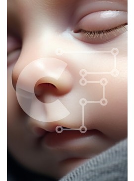 Intra Συλλεκτικό Ξύλινο Παζλ Plywood  4mm - Κοντινό πλάνο του βρέφους που κοιμάται Σε Ξύλινο Κουτί - Διαστάσεις Puzzle: 10x10 cm – 25 κομμάτια