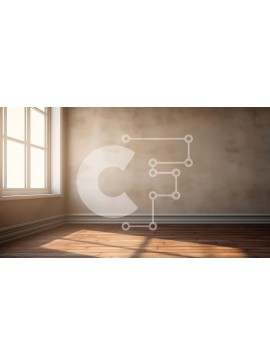 Intra Συλλεκτικό Ξύλινο Παζλ Plywood  4mm - Κενό δωμάτιο με φως του ήλιου και ξύλινο πάτωμα Σε Ξύλινο Κουτί - Διαστάσεις Puzzle: 10x10 cm – 25 κομμάτια