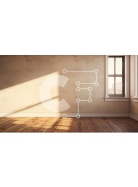 Intra Συλλεκτικό Ξύλινο Παζλ Plywood  4mm - Κενό δωμάτιο με παράθυρο και ξύλινο πάτωμα Σε Ξύλινο Κουτί - Διαστάσεις Puzzle: 10x10 cm – 25 κομμάτια