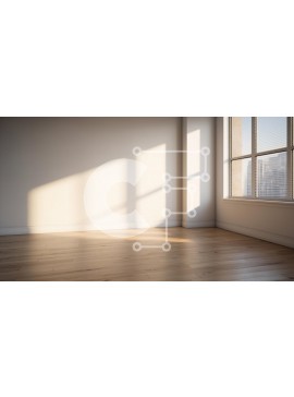 Intra Συλλεκτικό Ξύλινο Παζλ Plywood  4mm - Άδειο λευκό δωμάτιο με παράθυρο και ξύλινο πάτωμα Σε Ξύλινο Κουτί - Διαστάσεις Puzzle: 10x10 cm – 25 κομμάτια