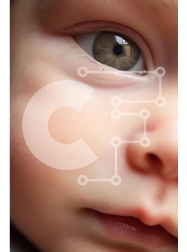 Intra Συλλεκτικό Ξύλινο Παζλ Plywood  4mm - Κοντινή εικόνα του ματιού του μωρού Σε Ξύλινο Κουτί - Διαστάσεις Puzzle: 10x10 cm – 25 κομμάτια