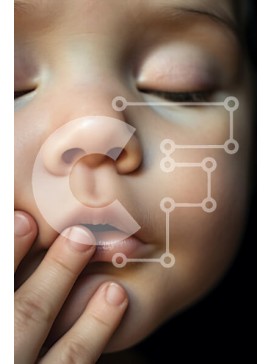 Intra Συλλεκτικό Ξύλινο Παζλ Plywood  4mm - Πορτρέτο ενός μικρού παιδιού από κοντά Σε Ξύλινο Κουτί - Διαστάσεις Puzzle: 10x10 cm – 25 κομμάτια