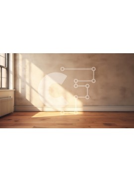 Intra Συλλεκτικό Ξύλινο Παζλ Plywood  4mm - Κενό δωμάτιο με ξύλινο δάπεδο και εκτεθειμένους τοίχους από τούβλα Σε Ξύλινο Κουτί - Διαστάσεις Puzzle: 10x10 cm – 25 κομμάτια