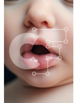 Intra Συλλεκτικό Ξύλινο Παζλ Plywood  4mm - Κοντινή εικόνα του μωρού με το στόμα ανοιχτό Σε Ξύλινο Κουτί - Διαστάσεις Puzzle: 10x10 cm – 25 κομμάτια