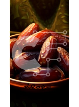 Intra Συλλεκτικό Ξύλινο Παζλ Plywood  4mm - Αποξηραμένοι χουρμάδες σε μπολ Σε Ξύλινο Κουτί - Διαστάσεις: 10x10 cm – 25 κομμάτια