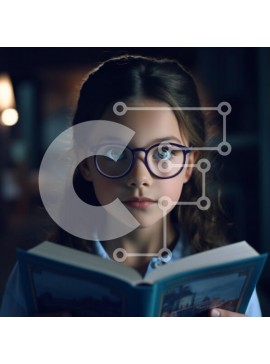 Intra Συλλεκτικό Ξύλινο Παζλ Plywood  4mm - Νεαρό κορίτσι απορροφημένο στην ανάγνωση Σε Ξύλινο Κουτί - Διαστάσεις Puzzle: 10x10 cm – 25 κομμάτια