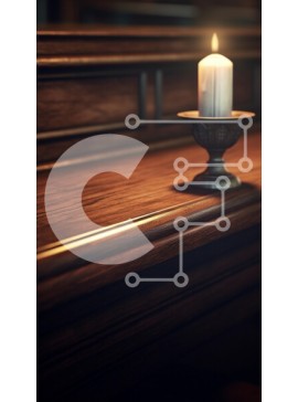 Intra Συλλεκτικό Ξύλινο Παζλ Plywood  4mm - Φως κεριού σε ξύλινη επιφάνεια Σε Ξύλινο Κουτί - Διαστάσεις Puzzle: 10x10 cm – 25 κομμάτια