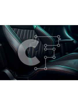 Intra Συλλεκτικό Ξύλινο Παζλ Plywood  4mm - Κοντινό πλάνο ενός σύγχρονου σχεδίου καθισμάτων αυτοκινήτου Σε Ξύλινο Κουτί - Διαστάσεις Puzzle: 10x10 cm – 25 κομμάτια