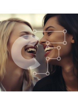 Intra Συλλεκτικό Ξύλινο Παζλ Plywood  4mm - Γυναίκες που γελούν μαζί Σε Ξύλινο Κουτί - Διαστάσεις Puzzle: 10x10 cm – 25 κομμάτια