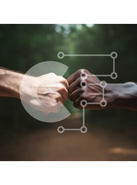 Intra Συλλεκτικό Ξύλινο Παζλ Plywood  4mm - Γροθιά χτύπημα που συμβολίζει την ενότητα και τη φιλία Σε Ξύλινο Κουτί - Διαστάσεις Puzzle: 10x10 cm – 25 κομμάτια