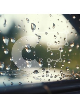 Intra Συλλεκτικό Ξύλινο Παζλ Plywood  4mm - Σταγόνες βροχής σε ένα παράθυρο Σε Ξύλινο Κουτί - Διαστάσεις Puzzle: 10x10 cm – 25 κομμάτια