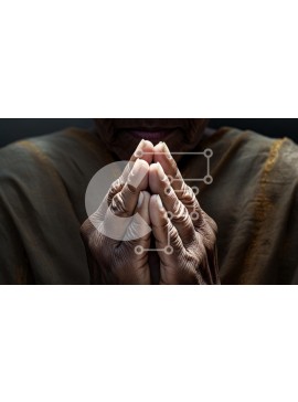 Intra Συλλεκτικό Ξύλινο Παζλ Plywood  4mm - Χέρια στην προσευχή Σε Ξύλινο Κουτί - Διαστάσεις Puzzle: 10x10 cm – 25 κομμάτια