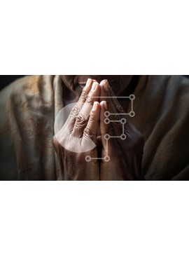 Intra Συλλεκτικό Ξύλινο Παζλ Plywood  4mm - Προσευχή Χέρια Σε Ξύλινο Κουτί - Διαστάσεις Puzzle: 10x10 cm – 25 κομμάτια