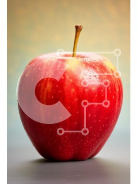 Σετ των 2 Intra Συλλεκτικό Ξύλινο Παζλ Plywood  4mm - Φρέσκο ​​κόκκινο μήλο με σταγονίδια νερού Σε Ξύλινο Κουτί - Διαστάσεις: 10x10 cm – 25 κομμάτια