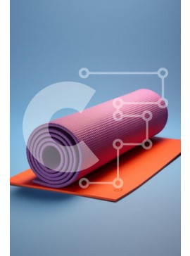 Intra Συλλεκτικό Ξύλινο Παζλ Plywood  4mm - Χαλάκι γιόγκα σε πορτοκαλί φόντο Σε Ξύλινο Κουτί - Διαστάσεις Puzzle: 10x10 cm – 25 κομμάτια