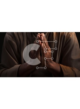 Intra Συλλεκτικό Ξύλινο Παζλ Plywood  4mm - Χέρια σε θέση προσευχής Σε Ξύλινο Κουτί - Διαστάσεις Puzzle: 10x10 cm – 25 κομμάτια