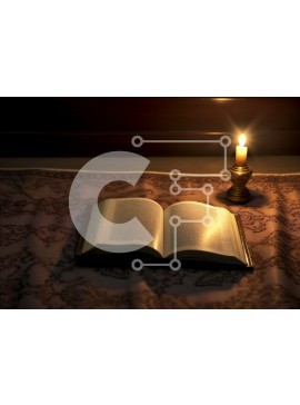 Intra Συλλεκτικό Ξύλινο Παζλ Plywood  4mm - Ανοίξτε το βιβλίο με το φως των κεριών Σε Ξύλινο Κουτί - Διαστάσεις Puzzle: 10x10 cm – 25 κομμάτια