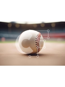 Intra Συλλεκτικό Ξύλινο Παζλ Plywood  4mm - Κοντινό πλάνο ενός μπέιζμπολ Σε Ξύλινο Κουτί - Διαστάσεις Puzzle: 10x10 cm – 25 κομμάτια