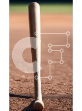 Intra Συλλεκτικό Ξύλινο Παζλ Plywood  4mm - Ξύλινο ρόπαλο του μπέιζμπολ σε ένα αμμώδες γήπεδο Σε Ξύλινο Κουτί - Διαστάσεις Puzzle: 10x10 cm – 25 κομμάτια