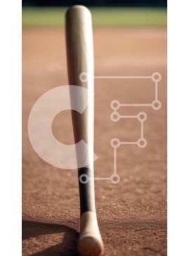 Intra Συλλεκτικό Ξύλινο Παζλ Plywood  4mm - Νυχτερίδα του μπέιζμπολ σε αμμώδες γήπεδο Σε Ξύλινο Κουτί - Διαστάσεις Puzzle: 10x10 cm – 25 κομμάτια