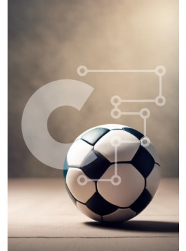 Intra Συλλεκτικό Ξύλινο Παζλ Plywood  4mm - Κοντινό πλάνο μιας κλασικής μπάλας ποδοσφαίρου Σε Ξύλινο Κουτί - Διαστάσεις Puzzle: 10x10 cm – 25 κομμάτια