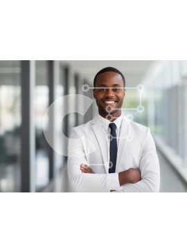 Intra Συλλεκτικό Ξύλινο Παζλ Plywood  4mm - Βέβαιος επιχειρηματίας στο σύγχρονο γραφείο Σε Ξύλινο Κουτί - Διαστάσεις Puzzle: 10x10 cm – 25 κομμάτια