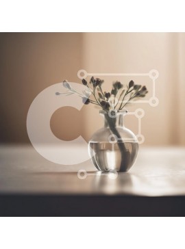 Σετ των 2 Intra Συλλεκτικό Ξύλινο Παζλ Plywood  4mm - Κομψό γυάλινο βάζο με λουλούδια Σε Ξύλινο Κουτί - Διαστάσεις: 10x10 cm – 25 κομμάτια