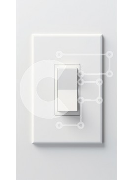 Intra Συλλεκτικό Ξύλινο Παζλ Plywood  4mm - Μοντέρνος διακόπτης φωτός σε λευκό τοίχο Σε Ξύλινο Κουτί - Διαστάσεις Puzzle: 10x10 cm – 25 κομμάτια