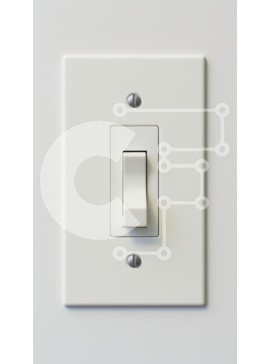 Intra Συλλεκτικό Ξύλινο Παζλ Plywood  4mm - Κοντινό πλάνο ενός διακόπτη λευκού φωτός στον τοίχο Σε Ξύλινο Κουτί - Διαστάσεις Puzzle: 10x10 cm – 25 κομμάτια