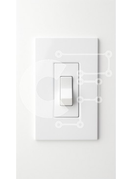 Intra Συλλεκτικό Ξύλινο Παζλ Plywood  4mm - Μοντέρνος διακόπτης φωτός σε λευκό τοίχο Σε Ξύλινο Κουτί - Διαστάσεις Puzzle: 10x10 cm – 25 κομμάτια