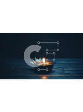 Intra Συλλεκτικό Ξύλινο Παζλ Plywood  4mm - Κερί Ήρεμο με Διακοσμητικά Πέταλα Σε Ξύλινο Κουτί - Διαστάσεις Puzzle: 10x10 cm – 25 κομμάτια