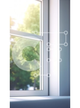 Intra Συλλεκτικό Ξύλινο Παζλ Plywood  4mm - Ηλιόλουστο παράθυρο με πράσινο έξω Σε Ξύλινο Κουτί - Διαστάσεις Puzzle: 10x10 cm – 25 κομμάτια