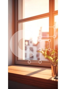 Intra Συλλεκτικό Ξύλινο Παζλ Plywood  4mm - Ηλιοφώτιστο παράθυρο με φυτό Σε Ξύλινο Κουτί - Διαστάσεις Puzzle: 10x10 cm – 25 κομμάτια