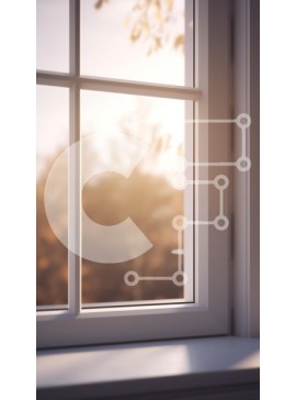 Intra Συλλεκτικό Ξύλινο Παζλ Plywood  4mm - Γαλήνιο παράθυρο με θέα σε ένα απαλά φωτισμένο τοπίο Σε Ξύλινο Κουτί - Διαστάσεις Puzzle: 10x10 cm – 25 κομμάτια