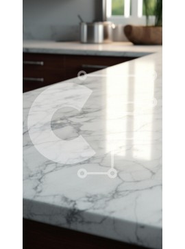 Intra Συλλεκτικό Ξύλινο Παζλ Plywood  4mm - Κομψός μαρμάρινος πάγκος κουζίνας Σε Ξύλινο Κουτί - Διαστάσεις Puzzle: 10x10 cm – 25 κομμάτια