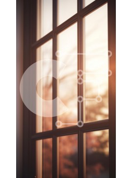 Intra Συλλεκτικό Ξύλινο Παζλ Plywood  4mm - Ήσυχη θέα στο ηλιοβασίλεμα μέσα από ένα παράθυρο Σε Ξύλινο Κουτί - Διαστάσεις Puzzle: 10x10 cm – 25 κομμάτια