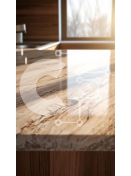 Intra Συλλεκτικό Ξύλινο Παζλ Plywood  4mm - Γυαλισμένο πέτρινο πάγκο σε μια μοντέρνα κουζίνα Σε Ξύλινο Κουτί - Διαστάσεις Puzzle: 10x10 cm – 25 κομμάτια