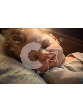 Intra Συλλεκτικό Ξύλινο Παζλ Plywood  4mm - Μωρό που κοιμάται με σγουρά μαλλιά Σε Ξύλινο Κουτί - Διαστάσεις Puzzle: 10x10 cm – 25 κομμάτια