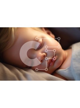 Intra Συλλεκτικό Ξύλινο Παζλ Plywood  4mm - Μωρό που κοιμάται σε μαλακό κρεβάτι Σε Ξύλινο Κουτί - Διαστάσεις Puzzle: 10x10 cm – 25 κομμάτια