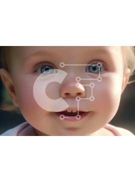 Intra Συλλεκτικό Ξύλινο Παζλ Plywood  4mm - Αξιολάτρευτο μωρό που χαμογελά Σε Ξύλινο Κουτί - Διαστάσεις Puzzle: 10x10 cm – 25 κομμάτια