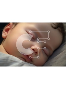 Intra Συλλεκτικό Ξύλινο Παζλ Plywood  4mm - Μωρό που κοιμάται Σε Ξύλινο Κουτί - Διαστάσεις Puzzle: 10x10 cm – 25 κομμάτια