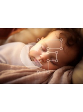 Intra Συλλεκτικό Ξύλινο Παζλ Plywood  4mm - Sleeping Baby σε ένα άνετο περιβάλλον Σε Ξύλινο Κουτί - Διαστάσεις Puzzle: 10x10 cm – 25 κομμάτια