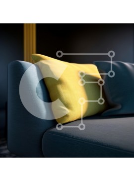 Intra Συλλεκτικό Ξύλινο Παζλ Plywood  4mm - Μοντέρνος καναπές με κίτρινο μαξιλάρι Σε Ξύλινο Κουτί - Διαστάσεις Puzzle: 10x10 cm – 25 κομμάτια