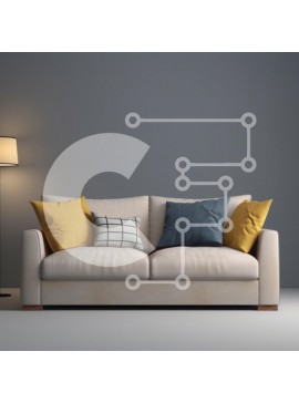 Intra Συλλεκτικό Ξύλινο Παζλ Plywood  4mm - Μοντέρνος Μπεζ Καναπές με Διακοσμητικά Μαξιλάρια Σε Ξύλινο Κουτί - Διαστάσεις Puzzle: 10x10 cm – 25 κομμάτια