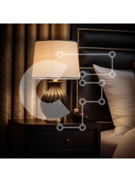 Intra Συλλεκτικό Ξύλινο Παζλ Plywood  4mm - Κομψό κομοδίνο με φωτιστικό και διακόσμηση Σε Ξύλινο Κουτί - Διαστάσεις Puzzle: 10x10 cm – 25 κομμάτια