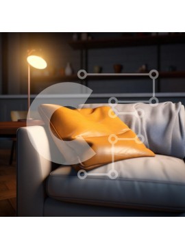 Intra Συλλεκτικό Ξύλινο Παζλ Plywood  4mm - Άνετο σαλόνι με δερμάτινα και υφασμάτινα μαξιλάρια Σε Ξύλινο Κουτί - Διαστάσεις Puzzle: 10x10 cm – 25 κομμάτια